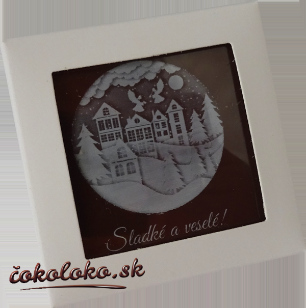 Vianočné čokoládky 5x5 cm, vzor 01
