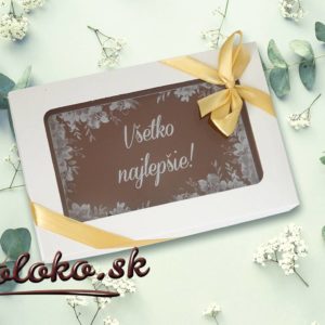 Čokoládová pohľadnica "VŠETKO NAJLEPŠIE"