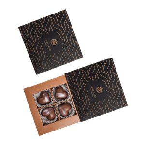 Čokoládová bonboniérka so srdiečkovými pralinkami "QUARTET" (40 g) - almea.sk