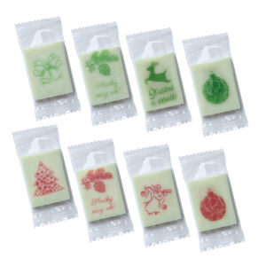 Mini vianočné čokoládky FAREBNÉ (50 ks) - almea.sk